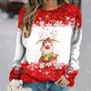 Women's Sweater Pullover Christmas Party Clothes Autumn New Long Sleeve T-Shirt Imitation Cotton O Neck Top Casual Sweatershirt