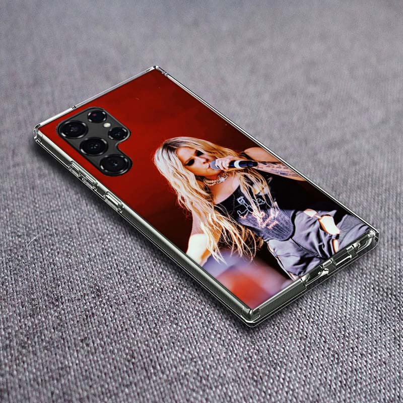 Чехол для телефона с изображением певицы Аврил Лавин для Samsung Galaxy S24 S23 S21 S20 FE S22 S26 Ultra S25 Edge S10 Plus Прозрачный ТПУ Чехол