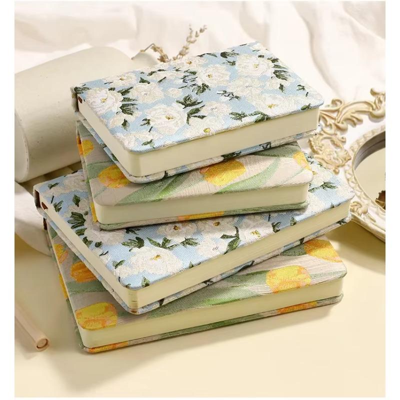 A6 Тканевый рельефный трехмерный блокнот ручной работы B6 Свежий литературный дневник Изысканный японский блокнот ручной работы в стиле ретро
