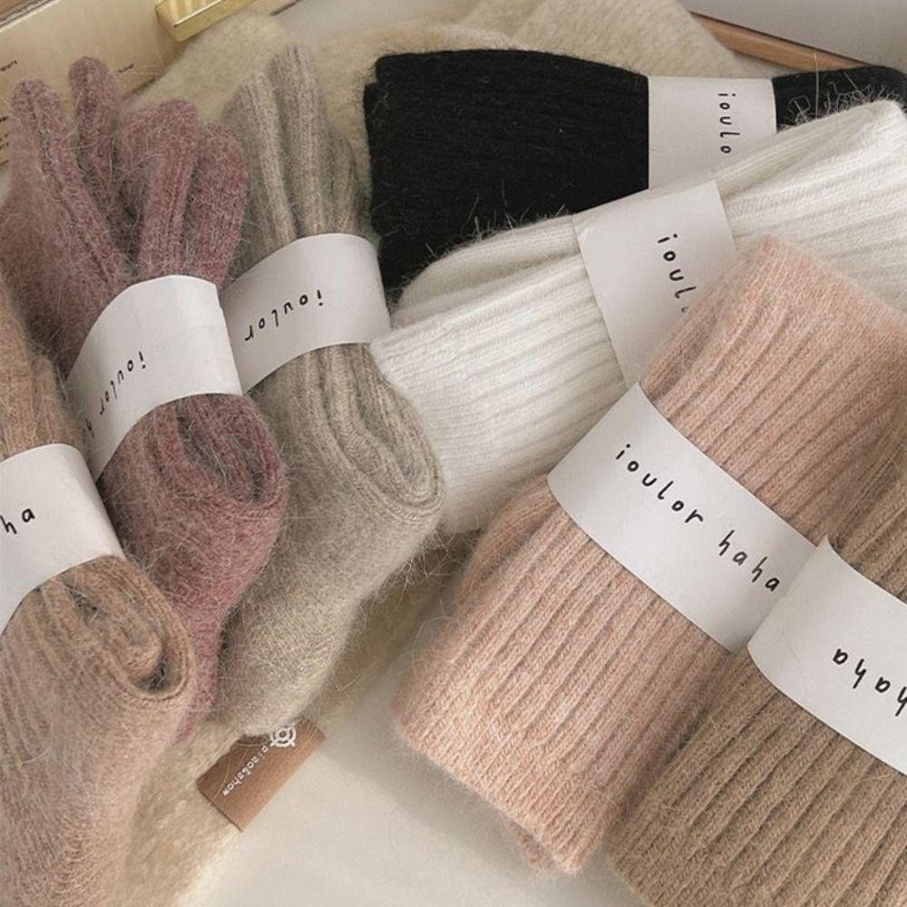 Thick Winter Warm Velvet Socks Cashmere Sleep Home Socks Soft Long Socks For Women