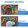 10PCS Smooth Surface Rainbow Hanging Ring Stroller Attachment  Babies And Toddlers Stroller