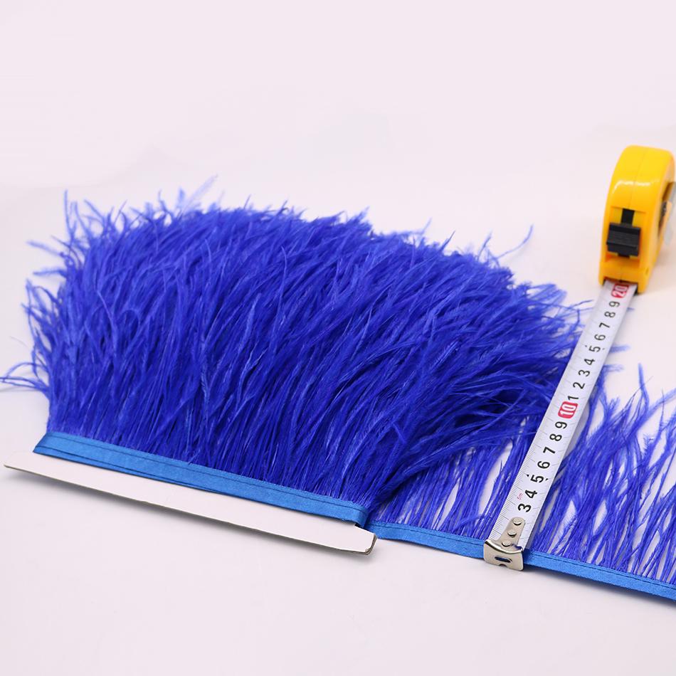 Перо 1 метр Цветные Натуральные Страусиные Перья Бахрома Отделка 8-10 см 10-15 см Лента Перья для Волос для Одежды Свадебный Декор Швейная Отделка