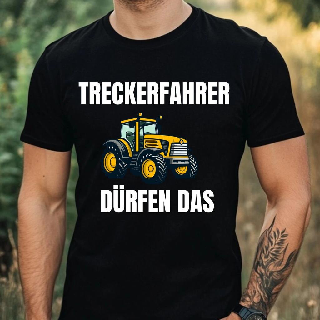 T-Shirt Herren Lustiger Traktor Spruch Motiv Baumwolle Größe XS bis 5XL