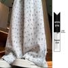 Маленькие белые цветочные широкие женские спортивные штаны: Новые свободные повседневные брюки прямого кроя на весну, лето, осень 2025