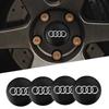 4Pcs Car Wheel Hub Center Cap Metal Emblem Stickers For Audi Quattro Sline A3 A4 A6 A5 Q5 A1 Q7 Q3 Q2 Q8 A7 A8 TT S1 SQ5 RSQ3