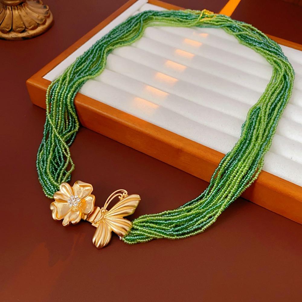 Waist Chain Flower Butterfly Jewelry Rhinestone Exaggerated Choker  Jewelry Gifts