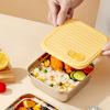 304 Stainless Steel Bento Box With Lid Portable Sealed Divided Lunch Box For Kids Student School Fruit Salad Lunch Container