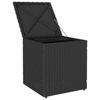 Garden Stool with Cushion 2 pcs Black 40x40x43 cm Poly Rattan