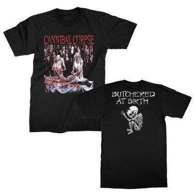 CANNIBAL CORPSE cd обложка BUTCHERED AT BIRTH Официальная Футболка М Средняя Новая несчастная съеденная Унисекс Футболка