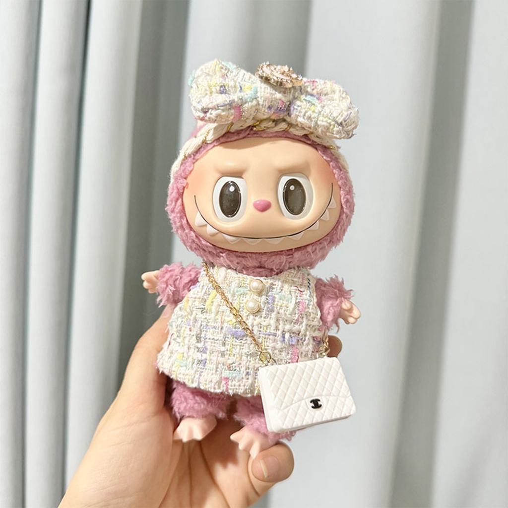 Одежда для кукол, совместимая с Labubu 6,7 дюйма, милая кукольная одежда, аксессуары для плюшевой куклы Labubu(НЕТ куклы)