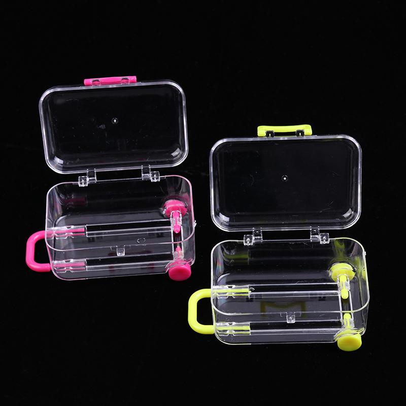 1Pc 5*7Cm Candy Box Dollhouse Mini Suitcase Trolley Luggage Handbag Model Decor