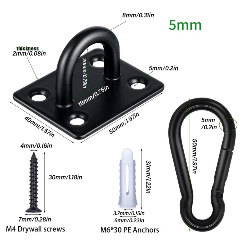 1Suit Sport Outdoor Hook Secure Mounting Hook Hammocks Chair Mount Hook for Aerials Yogas and Indoor Swing