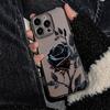 Черная роза Модный чехол для телефона Для iPhone 17 16E 15 11 12 14 13 Pro Max 16 Plus 17E Air Ударопрочный чехол Fundas
