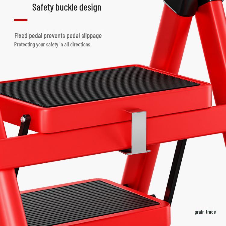 Compact Folding Multi-Functional Telescopic 4-Step A-Frame Ladder