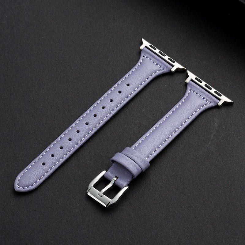 Small waist for AppleiWatchS9Ultra leather universal Apple 87654321se super transition watch strap