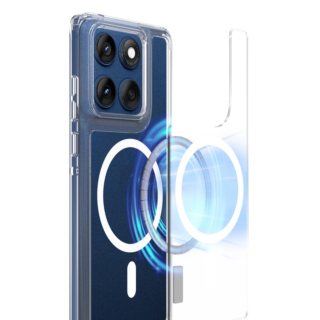 For Motorola Edge 60s 5G/Motorola Edge 60 Fusion 5G/Motorola Edge 60 5G Clear Phone Case Compatible with MagSafe TPU+Acrylic Back Cover