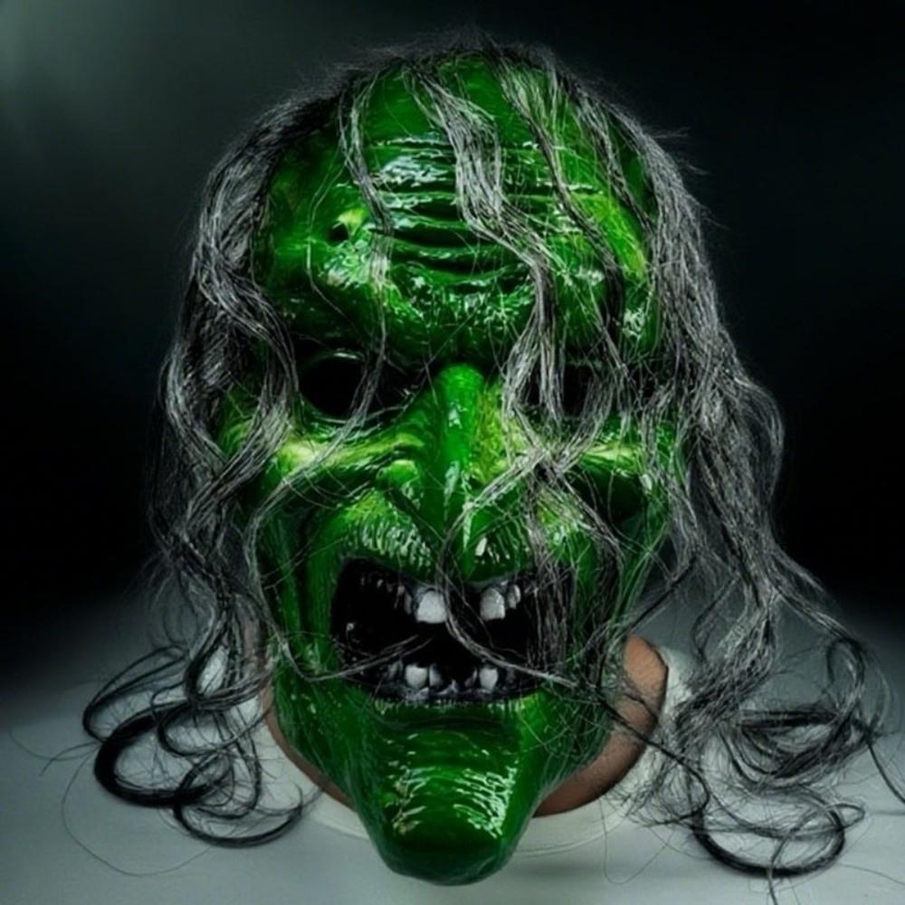 Creativity Scary Witch Mask Realistic Full Face Mask Novelty Halloween Witch Mask Male Female