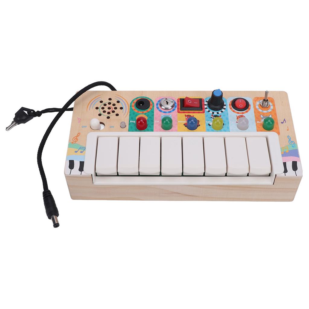 Электронная доска-игрушка для малышей Многофункциональная деревянная доска для практики игры на пианино для раннего развития Да