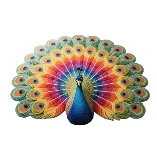 Коврик для пола «Павлин» 3D Реалистичный узор Коврик для ванной Быстросохнущий коврик для пола с противоскользящей основой для кухни, спальни, прихожей