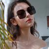 1 новые солнцезащитные очки в стиле INS, высококачественные, персонализированные, металлическая квадратная оправа, защита от УФ, подходят для ношения на улице, для занятий спортом