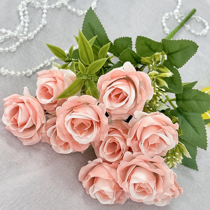 Artificial Flower Rose Wedding Hotel Restaurant Room Decoration Desktop Ornament