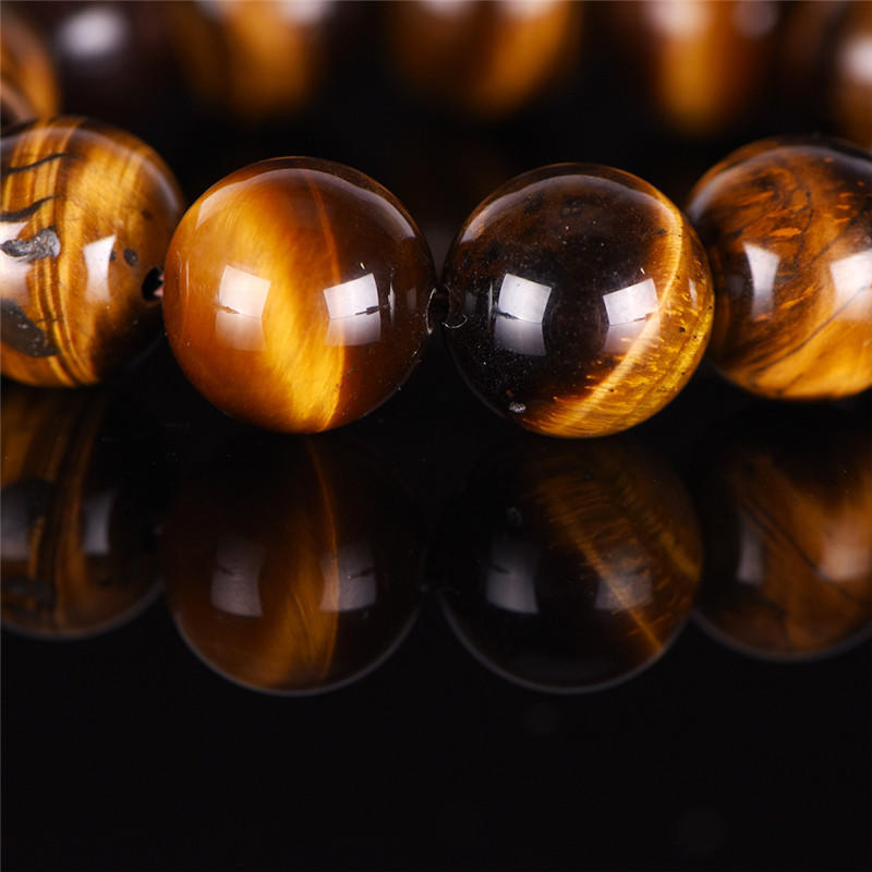 Natural Tiger Eye Stone Lucky Bless Beads Men Woman Jewelry Bracelet Bangle Chic