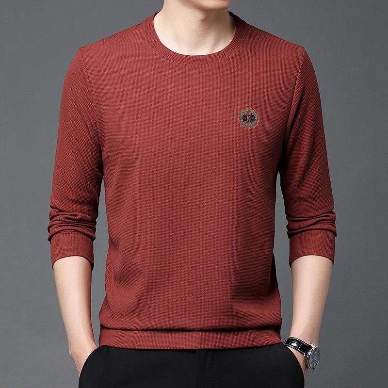 Winter Men'S Young And Middle-Aged Round Neck Long-Sleeved Casual Simple Comfortable Soft Knitted Sweater