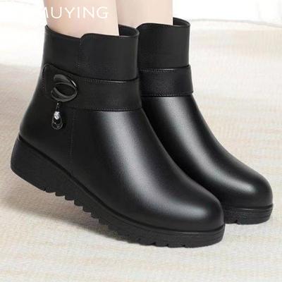 Ботильоны женские на платформе, на плоской подошве, модная кожаная обувь для женщин, тренд 2025 года, зимняя дизайнерская брендовая, удобная, для прогулок, повседневная, Zapatos Mujer