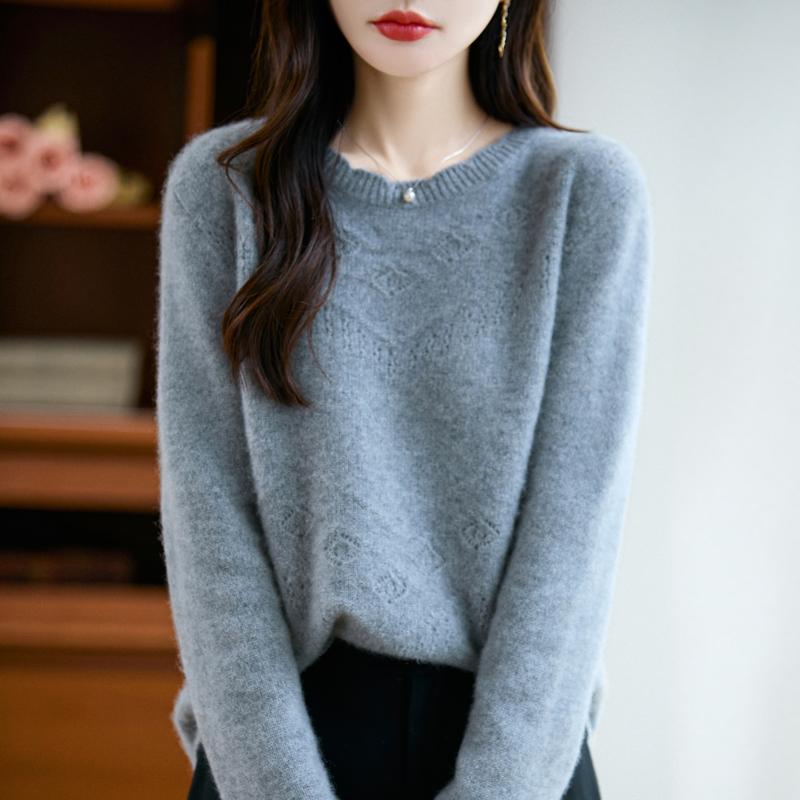 Женский кашемировый свитер Qinghe кашемир 30% кашемир 70% шерсть осенне-зимний пуловер теплый и модный