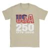 250 Years USA 17762026 T Shirt for Unisex 100 Cotton Novelty TShirts Crew Neck  Tee Shirt Short Sleeve Tops Birthday Present