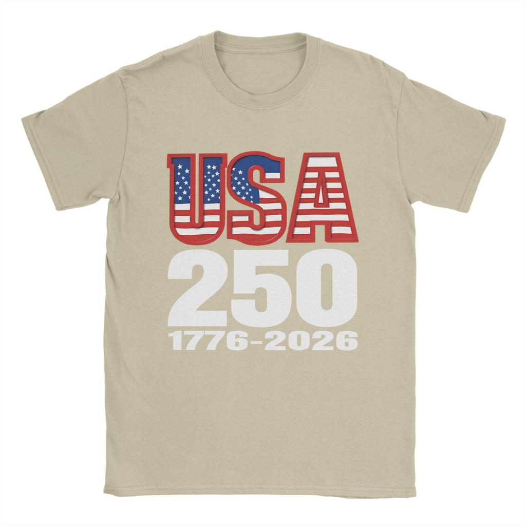 250 Years USA 17762026 T Shirt for Unisex 100 Cotton Novelty TShirts Crew Neck Tee Shirt Short Sleeve Tops Birthday Present
