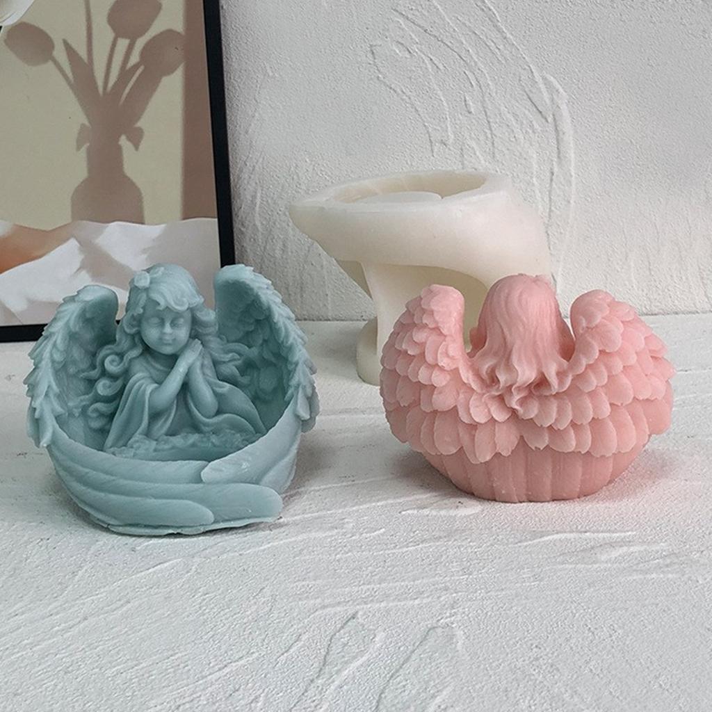 Personalized Angel Wings Candle Mold Unique Angel Wing Shaped Candle Ornament Crafting Molds for Artistic Project
