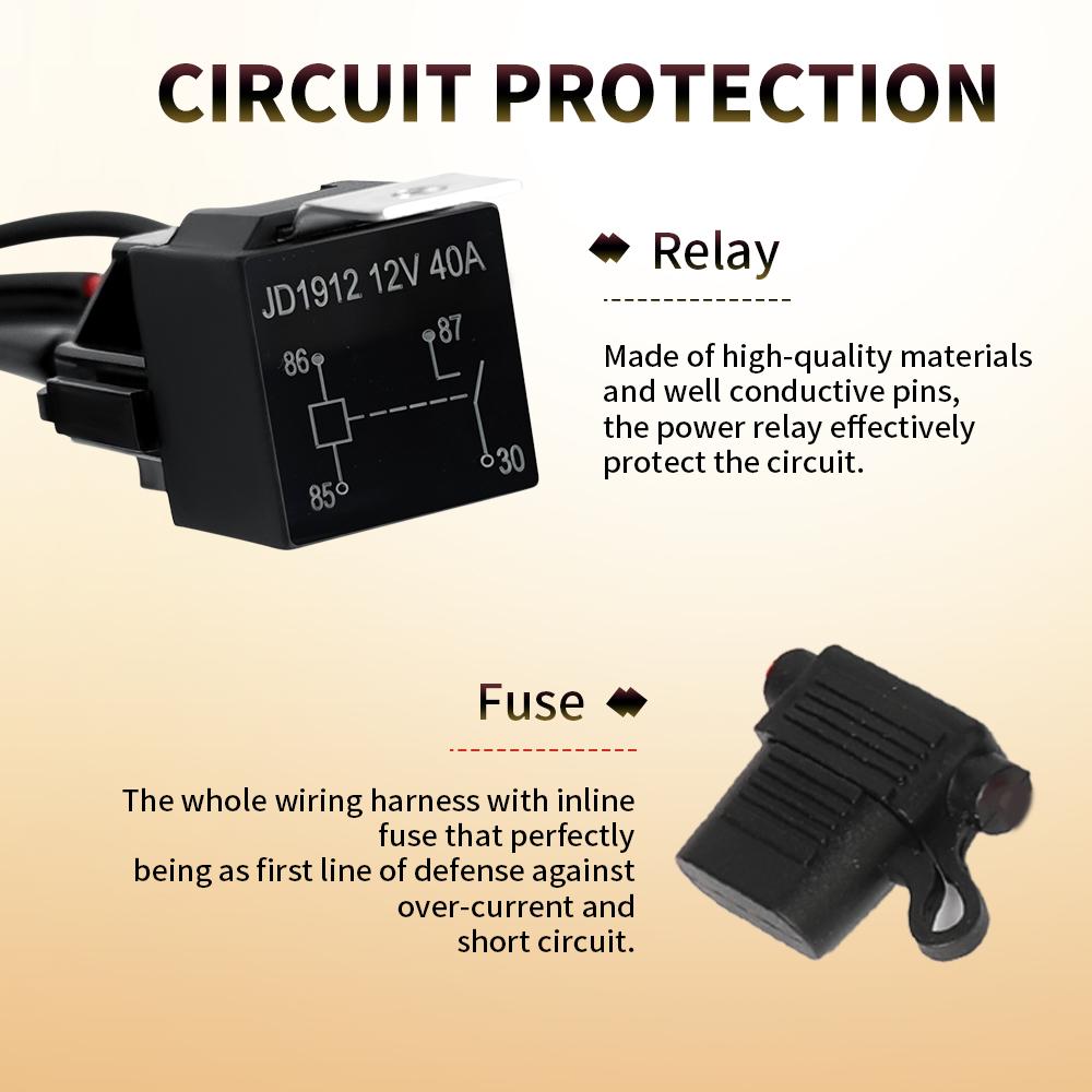 HAOLIDE 12V Универсальная проводка для противотуманных фар Автомобильный контроллер 4 светодиодных противотуманных фары Кабель для фар Автомобильный внедорожник