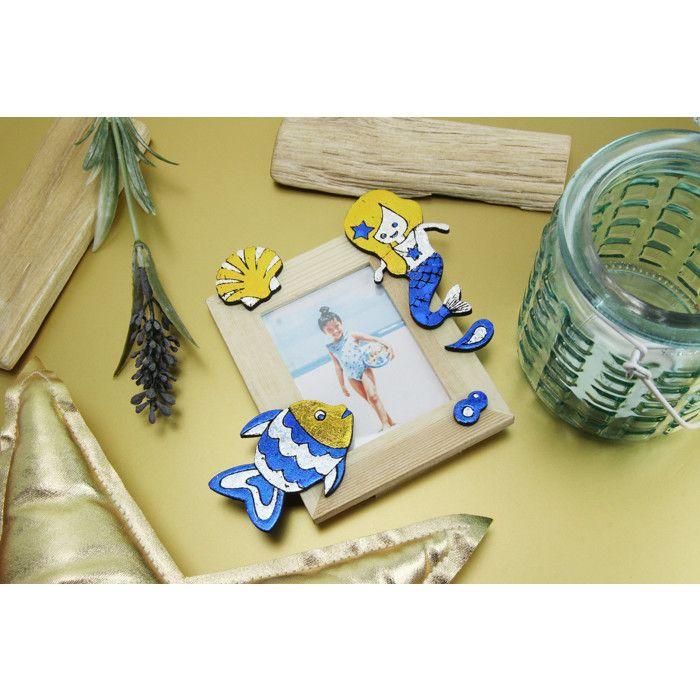 MégaCréa DIY - Formes en mousse adhésive à personnaliser + foil 10cm Océan 6 pièces
