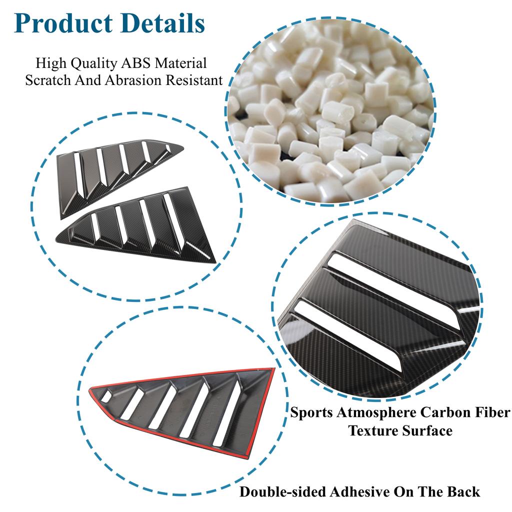 Боковые жалюзи заднего окна автомобиля Декоративные наклейки для Chevrolet Camaro 2017 2018 Экстерьер