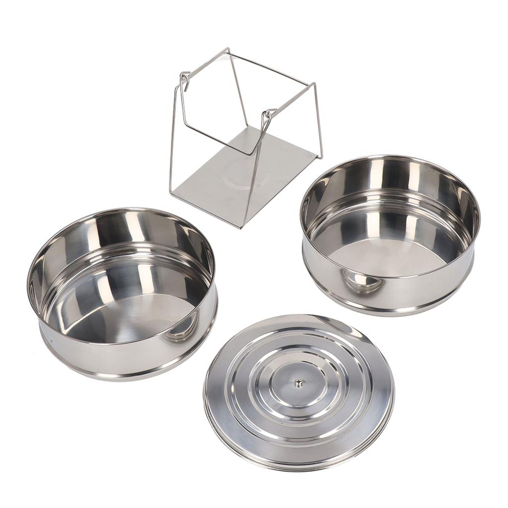 Пароварка из нержавеющей стали 304, 2-ярусная, штабелируемая, посуда для приготовления пищи с крышкой для кухни