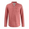 Мужская футболка-henley с длинным рукавом Винтажная стираная джинсовая повседневная топ на пуговицах с круглым вырезом свободного кроя Повседневная уличная одежда для мужчин