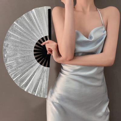Складной веер Rave Hand Fan с блестками и голографическим эффектом Ручной веер Rave Party Dance