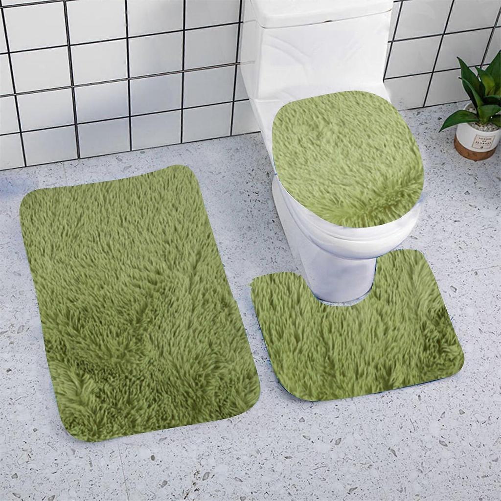 3-Piece Bathroom Carpet Set: Super Soft Non-Slip Bathtub & Absorbent Bath Mats (50x80cm), Machine Washable