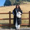 Пуховая хлопковая одежда Женская хлопковая одежда Зимняя Новая Корейская версия Свободная Длинная Утолщенная Хлопковая куртка Ниже колена