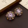 Серьги-пусеты с жемчужными цветами с золотым покрытием - Ретро придворный стиль, Легкая роскошь, Нишевый дизайн высокого класса для женщин