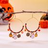 Circle Halloween Earrings Skull Ghost Dangle Earrings Fashion Pumpkin Hoop Earrings  Holiday