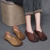 Genuine Leather Retro Soft Soled Slip-on Shoes Versatile Comfortable Women's Flat Shoes