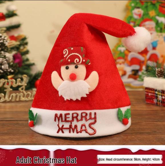 Толстая плюшевая шапка Санта-Клауса - Рождественский подарок для взрослых, мальчиков и девочек
