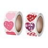 1 рулон наклейки в форме сердца праздничные красочные узоры художественная бумага наклейки на день Святого Валентина для пар