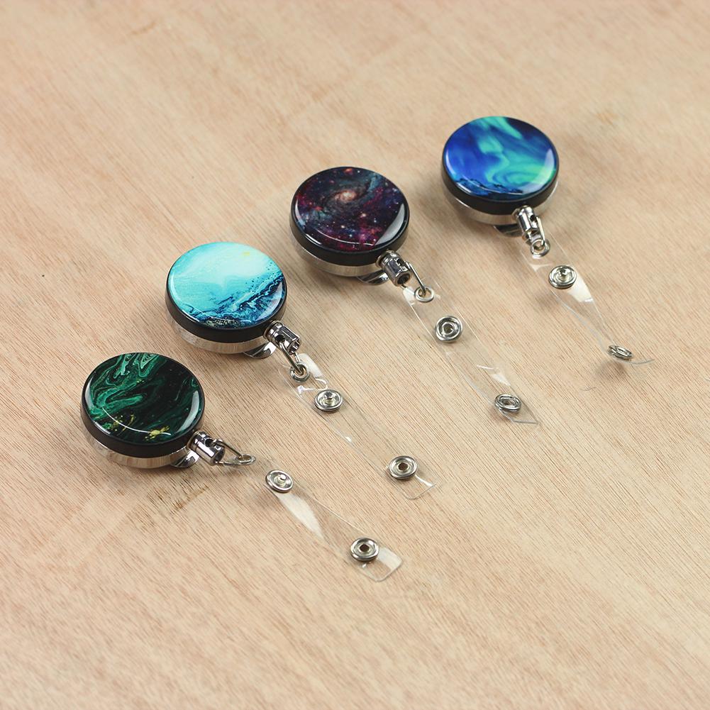 Креативный набор выдвижных офисных брелоков - 4 шт., противоугонный стальной трос