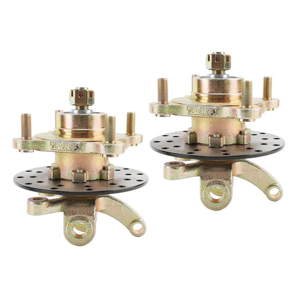 1 пара поворотных кулаков со ступицами колес и тормозными дисками для гольф-кара, картинга, квадроцикла, квадроцикла, мотовездехода