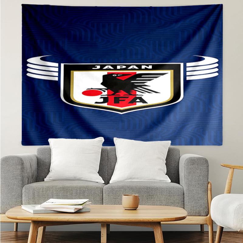 1PC Japan Football Association Emblem Tapestry, Unique Design Tapestry, Suitable for Bedroom,Livingroom, Playroom,Heartwarming Holiday Gifts