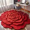 3D Flower Floor Mat Absorbent Floral Bathroom Rug Quick-Dry Floor Rug with Anti-Slip Backing for Kitchen Bedroom Entryway Vanity Area