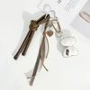 Trendy Y2K Tassel Key Chain Fluffy Braided Phone Lanyard Brown 3D Bag Pendant Charms Luggage Tag